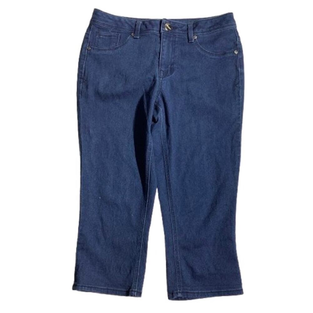 A3 Denim Capri Pants Women’s Size 10 – Dark Blue, Stretch, Casual